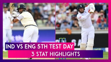 IND vs ENG 5th Test Day 3 Stat Highlights: Jonny Bairstow Shines but India on Top